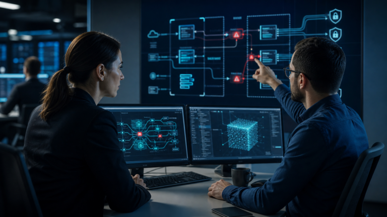 Équipe web utilisant les assistants génératifs pendant l’architecture technique